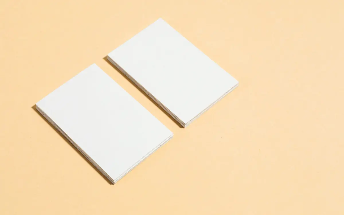 Business card template with expressive colour