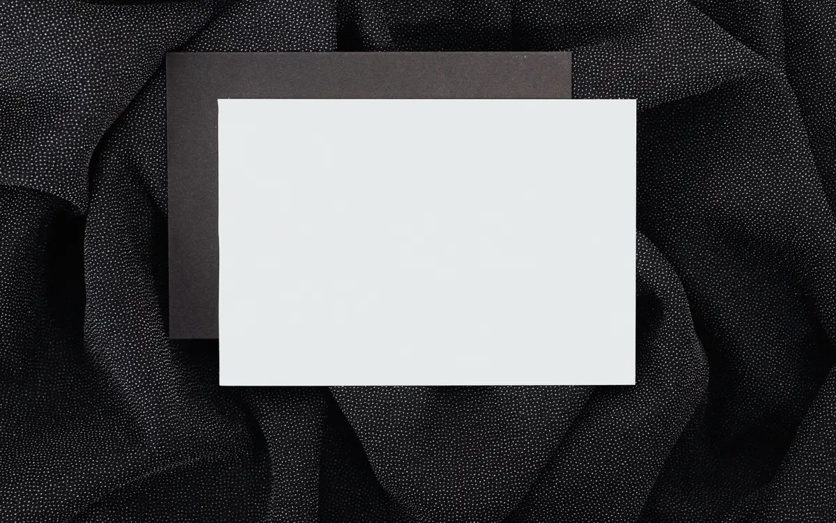 Minimal business card template with generous white space